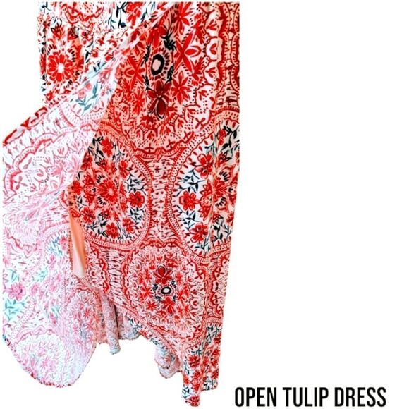 TORRID Plus Size Tea Length Challis Floral Square Neck Tulip Cut Tank Dress 2X - Picture 8 of 16